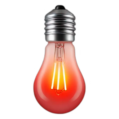 bulb with red light sticker
