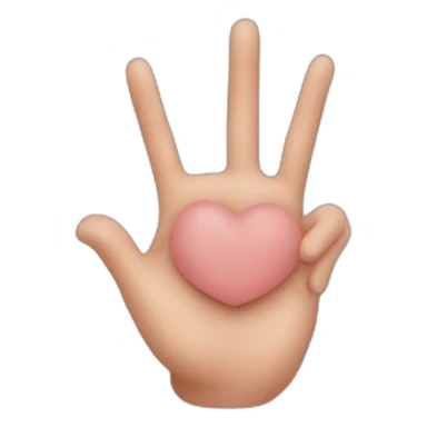 Hand Symbol mini heart sticker