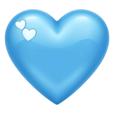 Azure color heart sticker