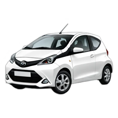 white Toyota Aygo sticker