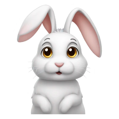 rabbit with a hoobie  sticker