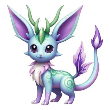 Shiny Exotic Cute Adorable Majestic Ethereal Sparkly Flygon-Espeon-Leafeon-Shaymin-Hybrid-Creature with pattern-markings sticker