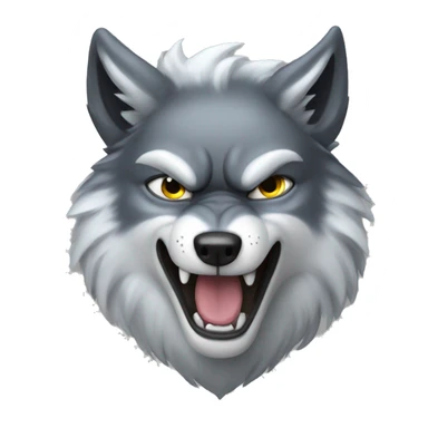 Silver fang wolf sticker