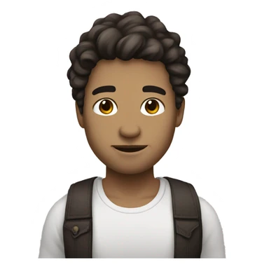 I want to create my own character. Please create a character with white skin. And long, dark brown hair with a slight wave. sticker