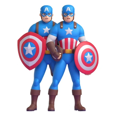 Captain America superhero with shield sticker