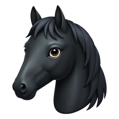 black horse black eyes sticker