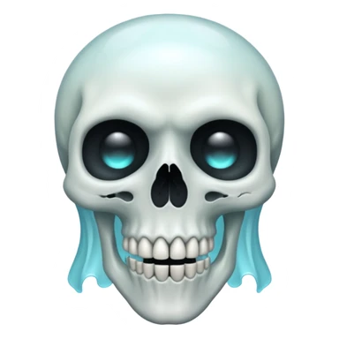 Scary ghost with skull sticker