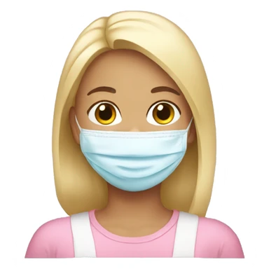 clean girl with facemask sticker