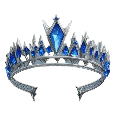 The Ravenclaw Diadem is a tiara-like object with a majestic design, made of gleaming silver and set with glittering blue gems. It is enchanted to enhance the wisdom and intellect of its wearer. Voldemort turned it into a Horcrux, embedding a fragment  sticker
