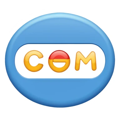 domain name label with .com text sticker