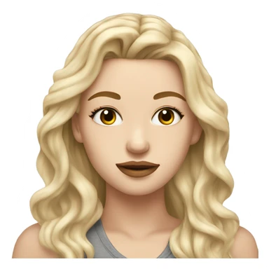 beautiful white girl with tattoos, with long blond hair  sticker