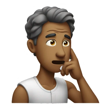 a man crying doing Calculus  sticker