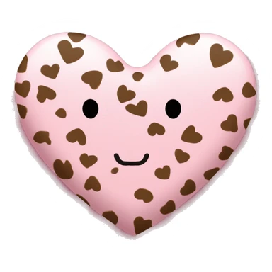 Light pink heart with leopard print inside  sticker