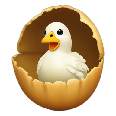 Un poussin dans une coquille d'oeuf sticker