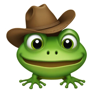 Frog with a cowboy hat sticker