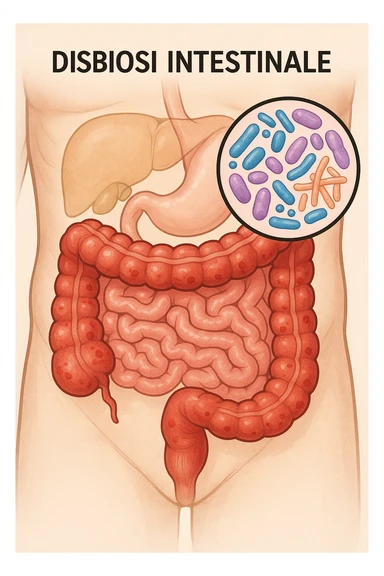 disbiosi intestinale vista anatomicamente sticker