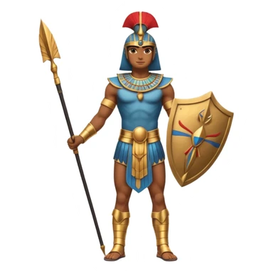fullbody ancient Egyptian soldier with spear sticker