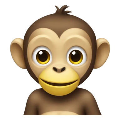 Monkey with banana  sticker