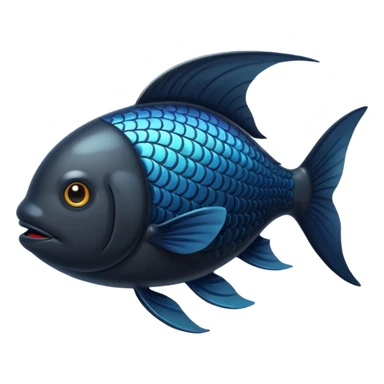 A black fish sticker