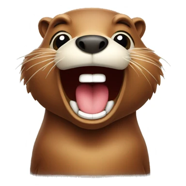 Laughing beaver  sticker