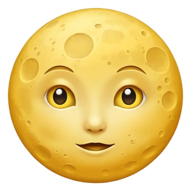 Moon without face, yellow sticker