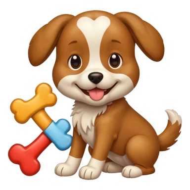 Dog wit bone sticker