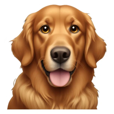 Dark red golden retriever  sticker