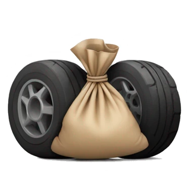 hip thrust with a sandbag against a tire sticker