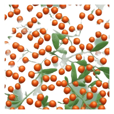 ashwagandha flowers with orange-red berrie sticker
