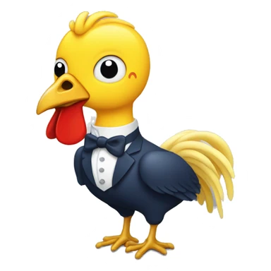 Macron sur le coq sticker