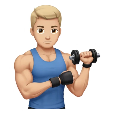 man weighted wrist curl sticker