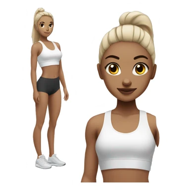 White Gymshark girl  sticker