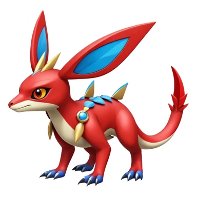  Cute Shiny Exotic Colorful Guilmon-Latias-Koraidon-Umbreon-Fakémon-hybrid-creature (full body)  sticker