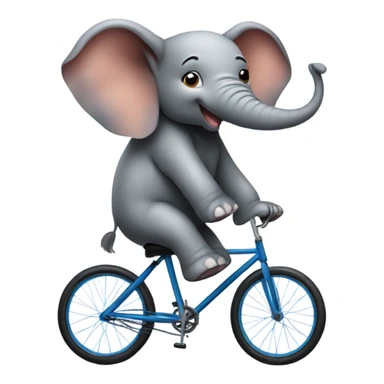 Elephant on unicycle  sticker