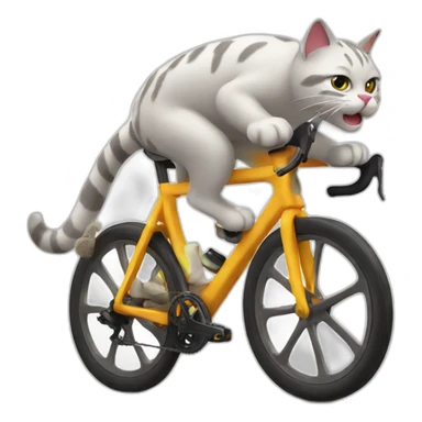 Bike race cat sticker