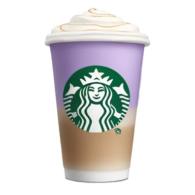 Starbucks lavender latte, cup with logo sticker