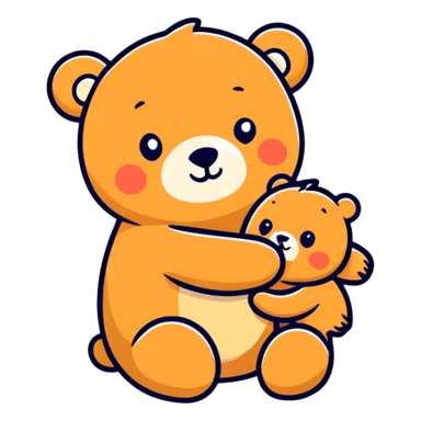 Bear hug sticker