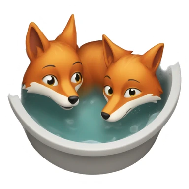 The fox in the basin sticker
