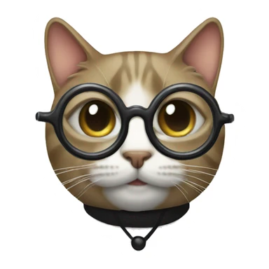 cat with monocle sticker