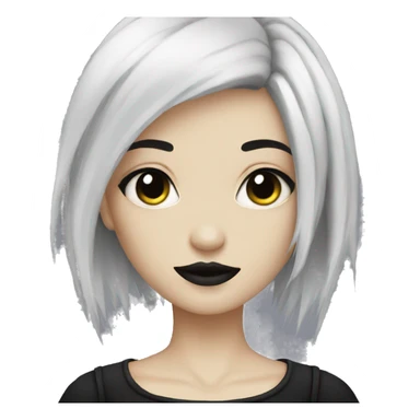 Cute Gothic Emo Lady sticker