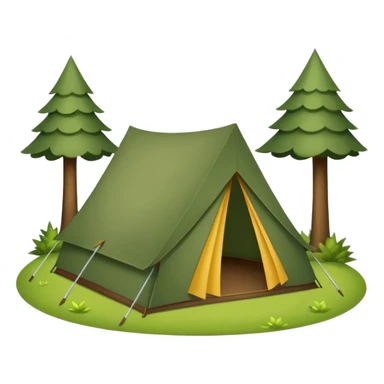 tent in woods sticker