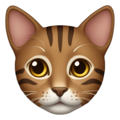 brown cat with dark brown stripes sticker