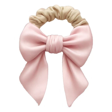 Pale pink Scrunchie with bow sticker
