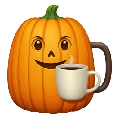Pumpkin cozy with coffee  sticker