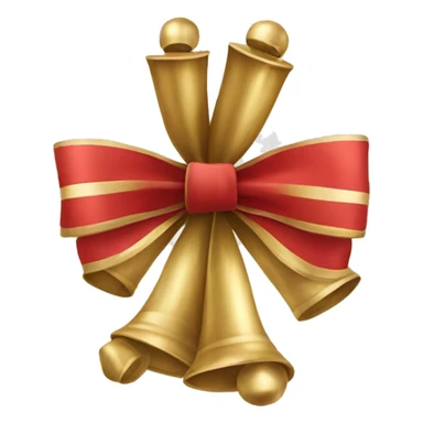 Bow with Christmas bells sticker