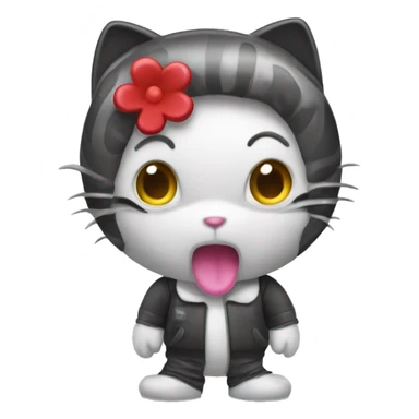 crashout hello kitty sticker