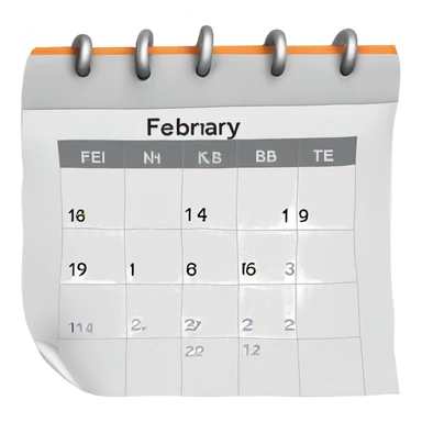 February 14th Calendar  sticker