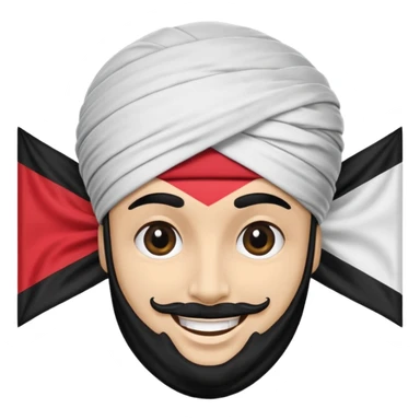 Corsica flag white with a black head moor sticker