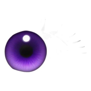 majestic godly violet iris eyeball with palpebral without eyebrow sticker