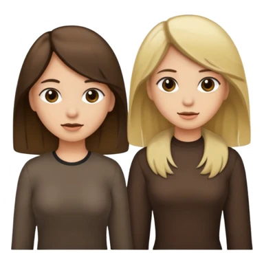 bestiess one with dark brown hair and one with dirty blonde hair sticker